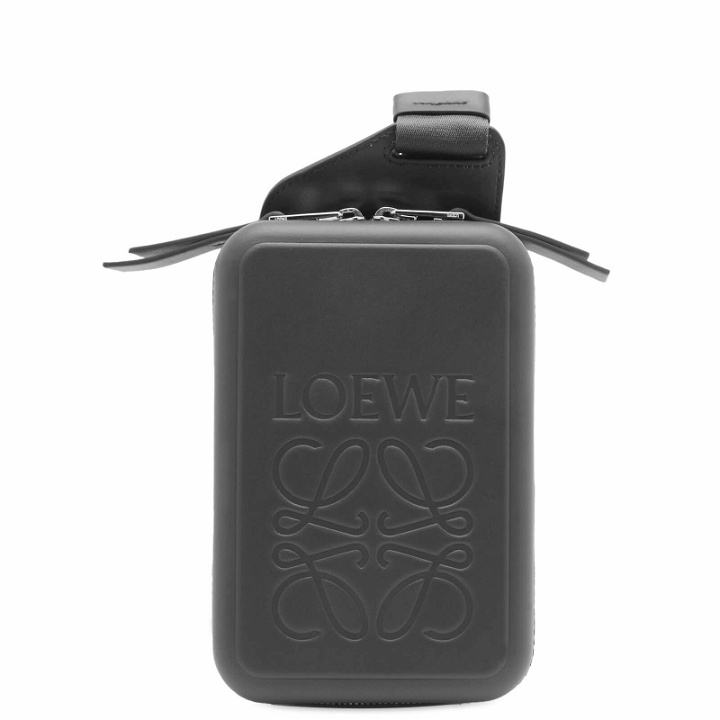 Photo: Loewe Men's Molded Sling Bag in Dark Grey