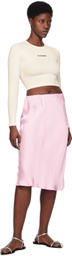 Jil Sander Pink Elasticized Midi Skirt