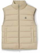 Moncler - Contrin Slim-Fit Logo-Appliquéd Quilted Shell Down Gilet - Neutrals