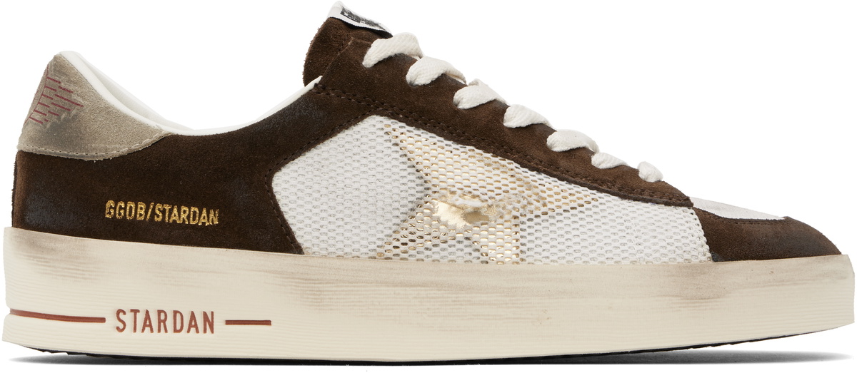 Golden Goose White & Brown Stardan Sneakers Golden Goose
