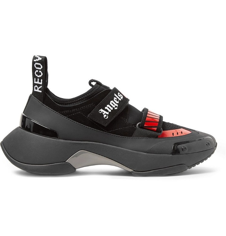 Photo: Palm Angels - Recovery Suede, Neoprene and Rubber Sneakers - Black
