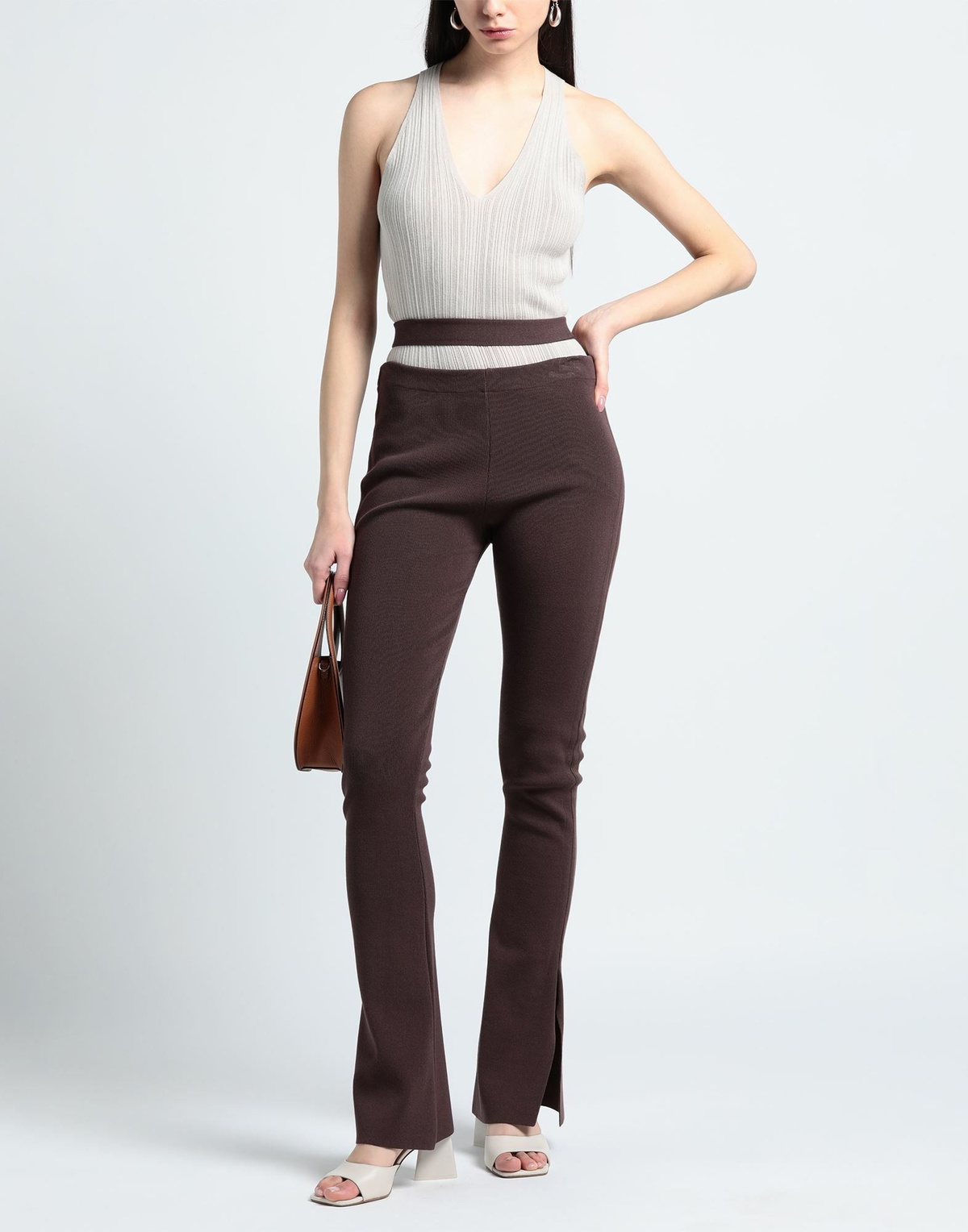 Andreādamo Womens Pants in Dark brown