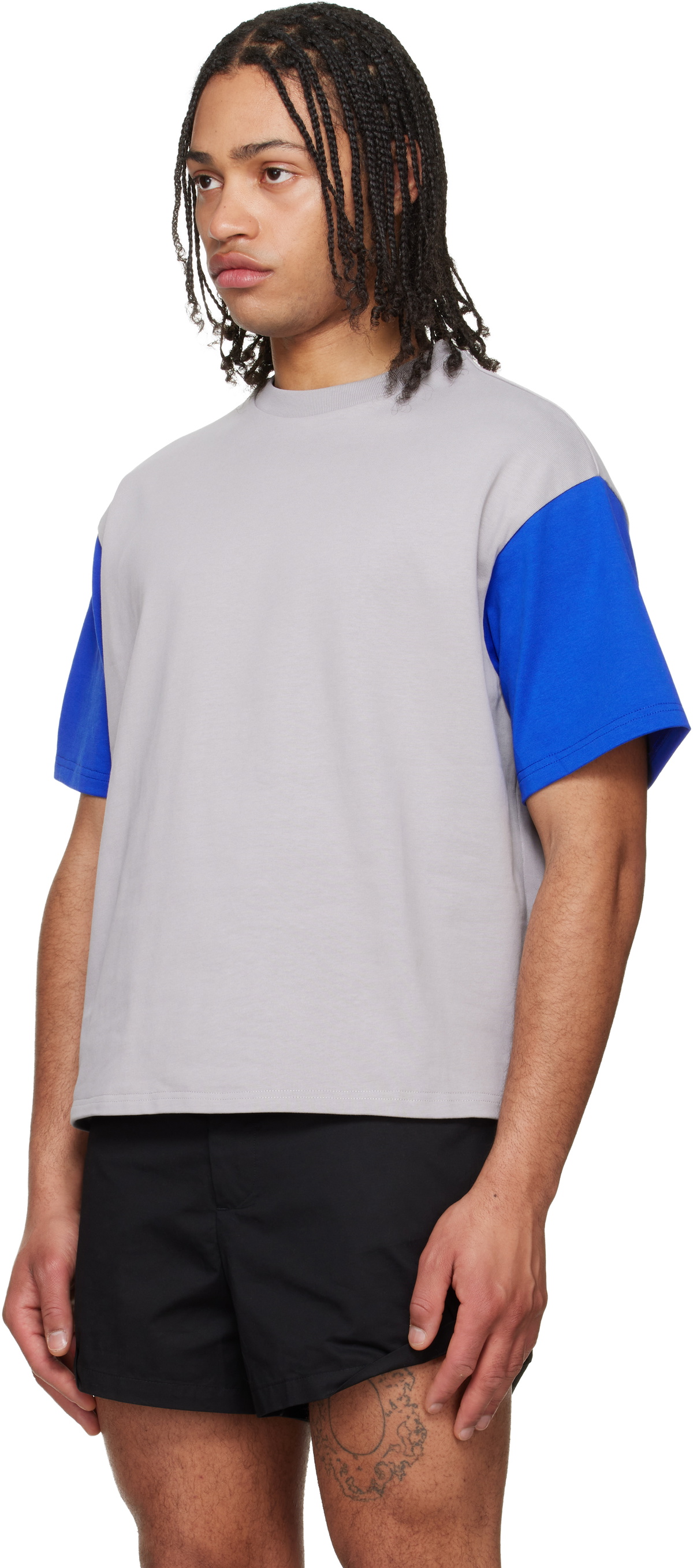 LII Gray Contrast Sleeve T-shirt