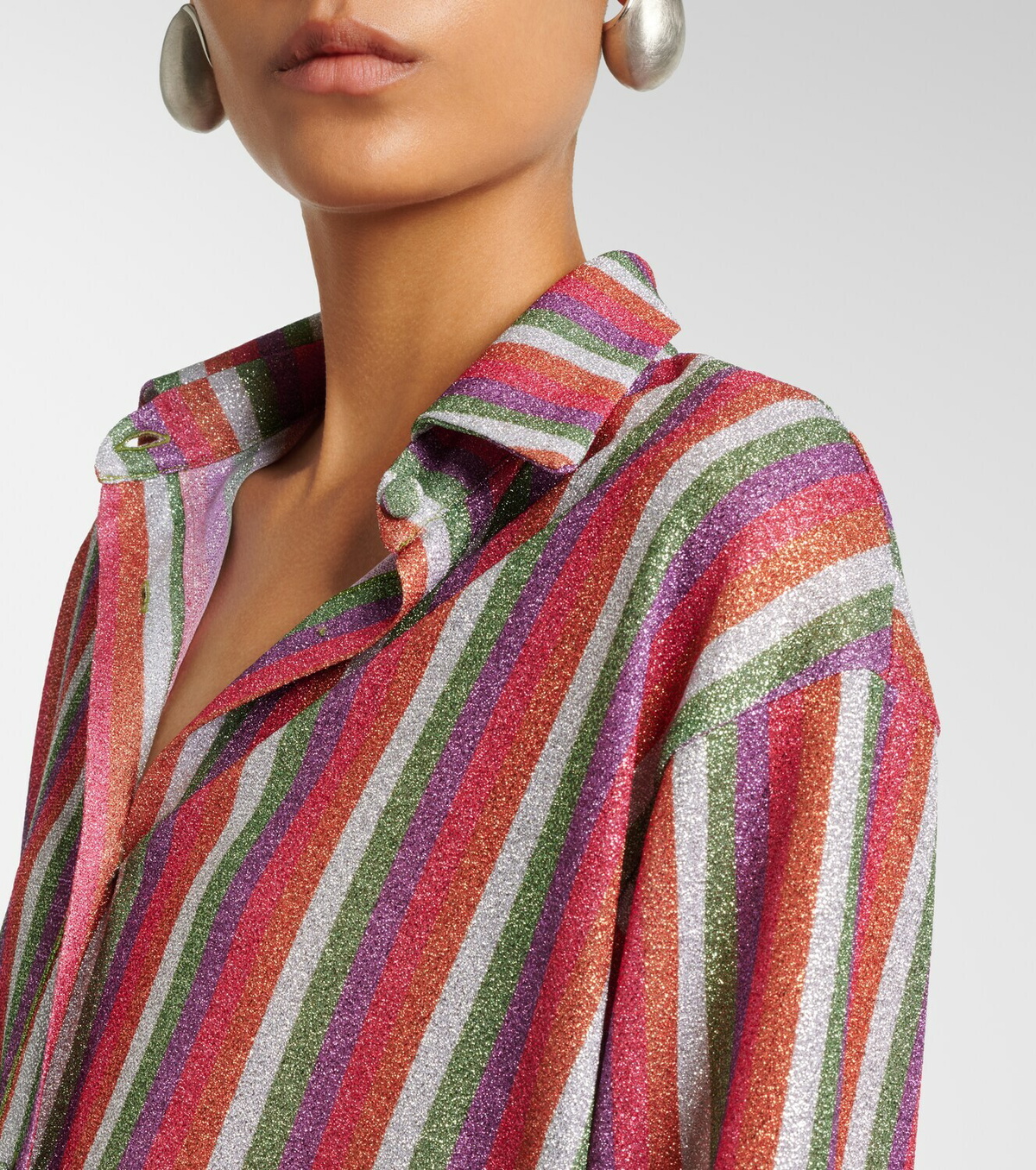 Oséree Lumière striped shirt