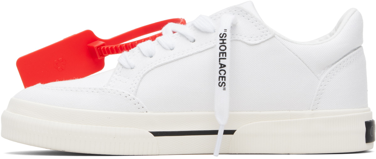Off-White White & Black Vulcanized Low Sneakers