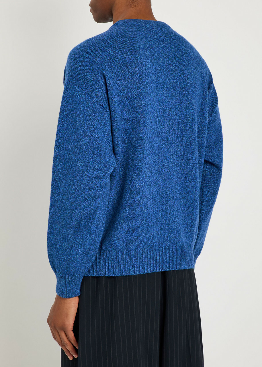 Begg & CO Hugo Melange Cashmere Sweatshirt Blue