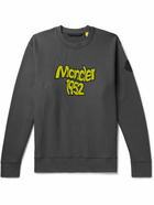 Moncler Genius - 2 Moncler 1952 Logo-Flocked Cotton-Jersey Sweatshirt - Gray