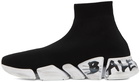 Balenciaga Black Speed 2.0 Graffiti Sneakers