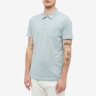 Sunspel Men's Riviera Polo Shirt in Blue Sage