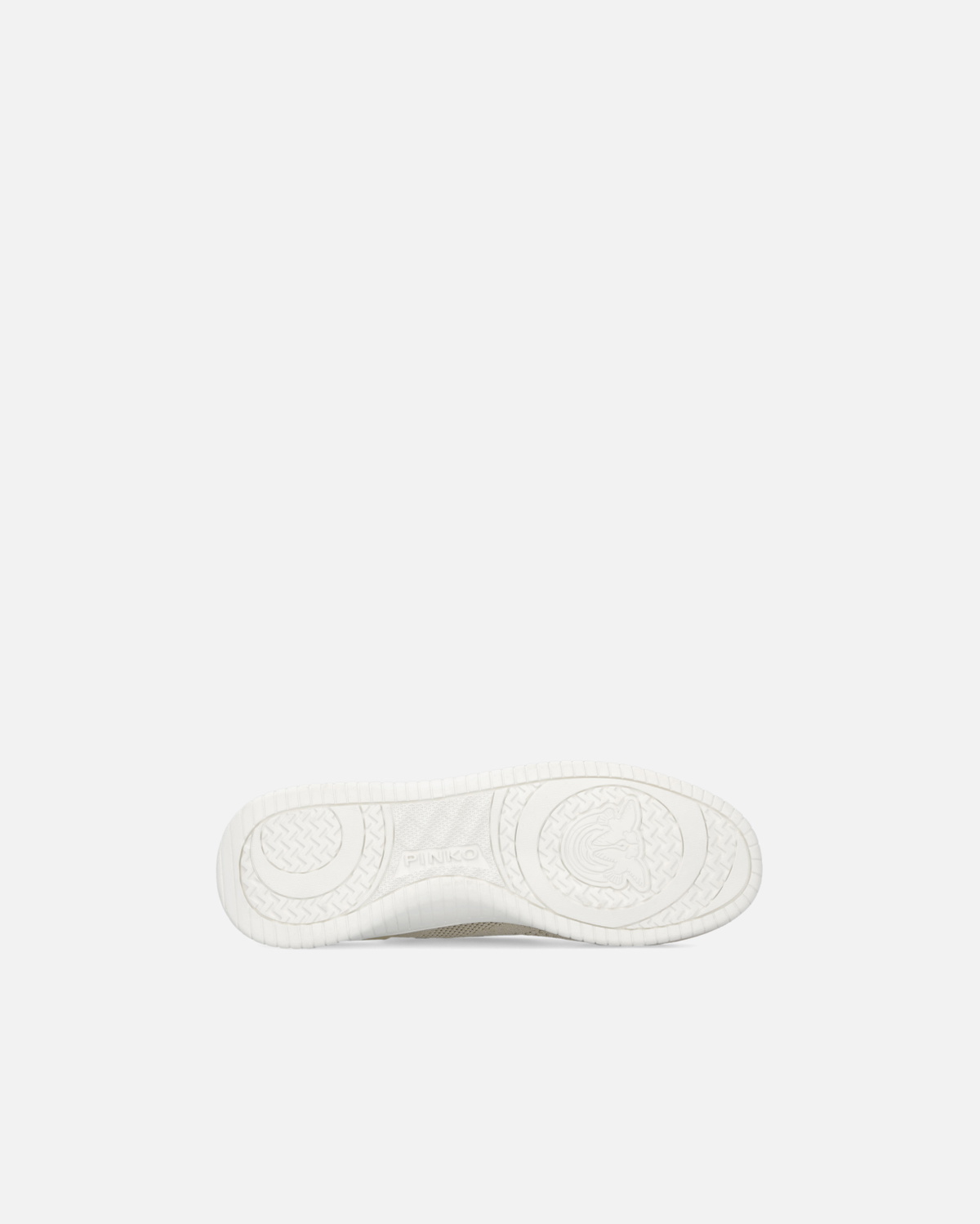 Pinko Knit Low Top Sneakers With Mirror Finish Inserts Platinum