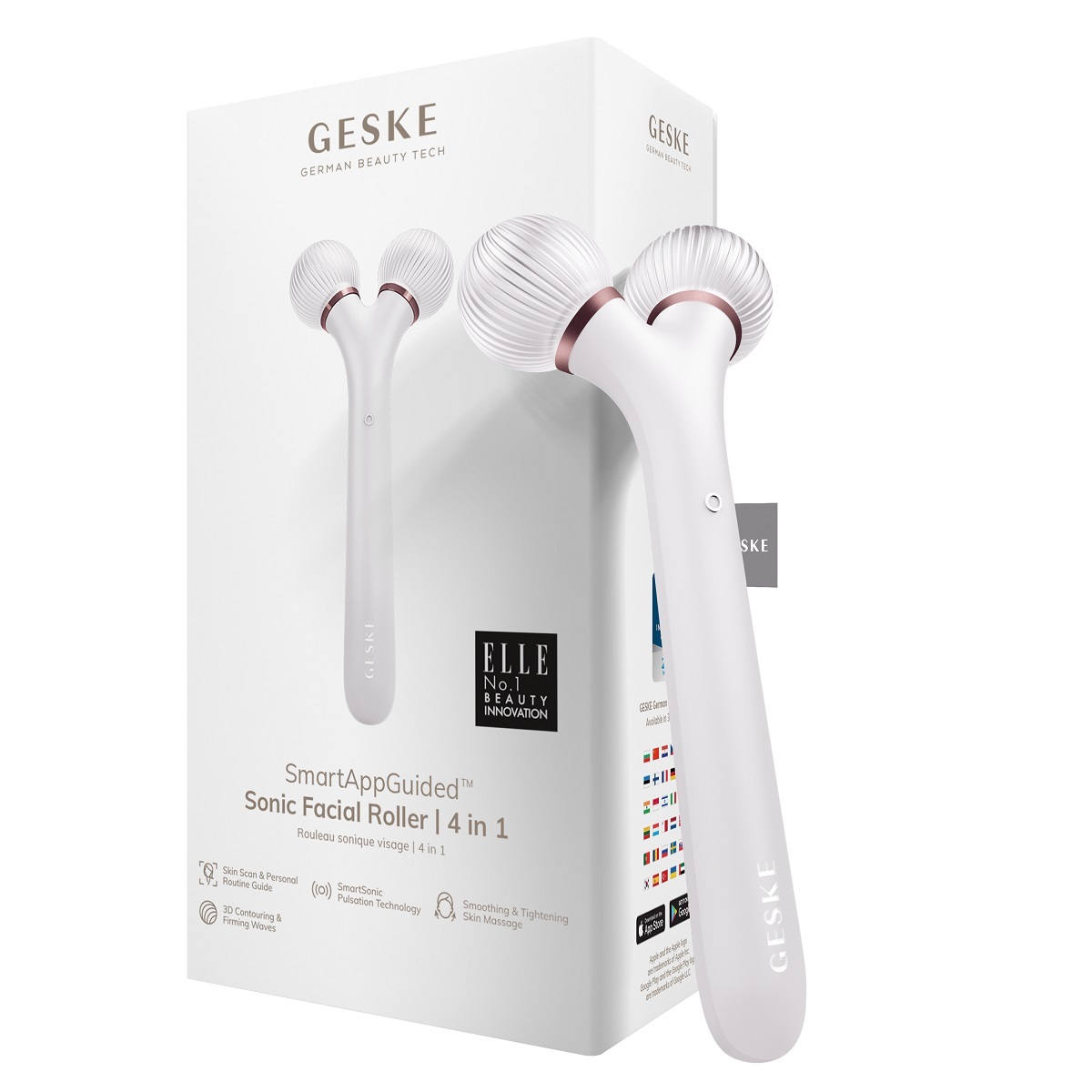 GESKE Sonic Facial Roller | 4 in 1 Tools & Brushes 4099702001664