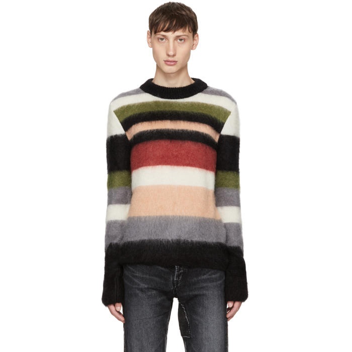 Photo: Saint Laurent Multicolor Striped Mohair Sweater
