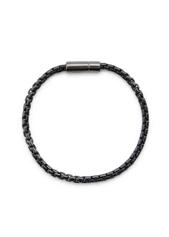 Photo: Tateossian Ruthenium-plated box Chain Bracelet Grey