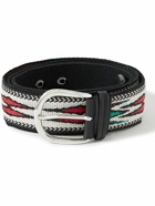 Isabel Marant - Wolah Leather- and Jacquard-Trimmed Cotton-Twill Belt