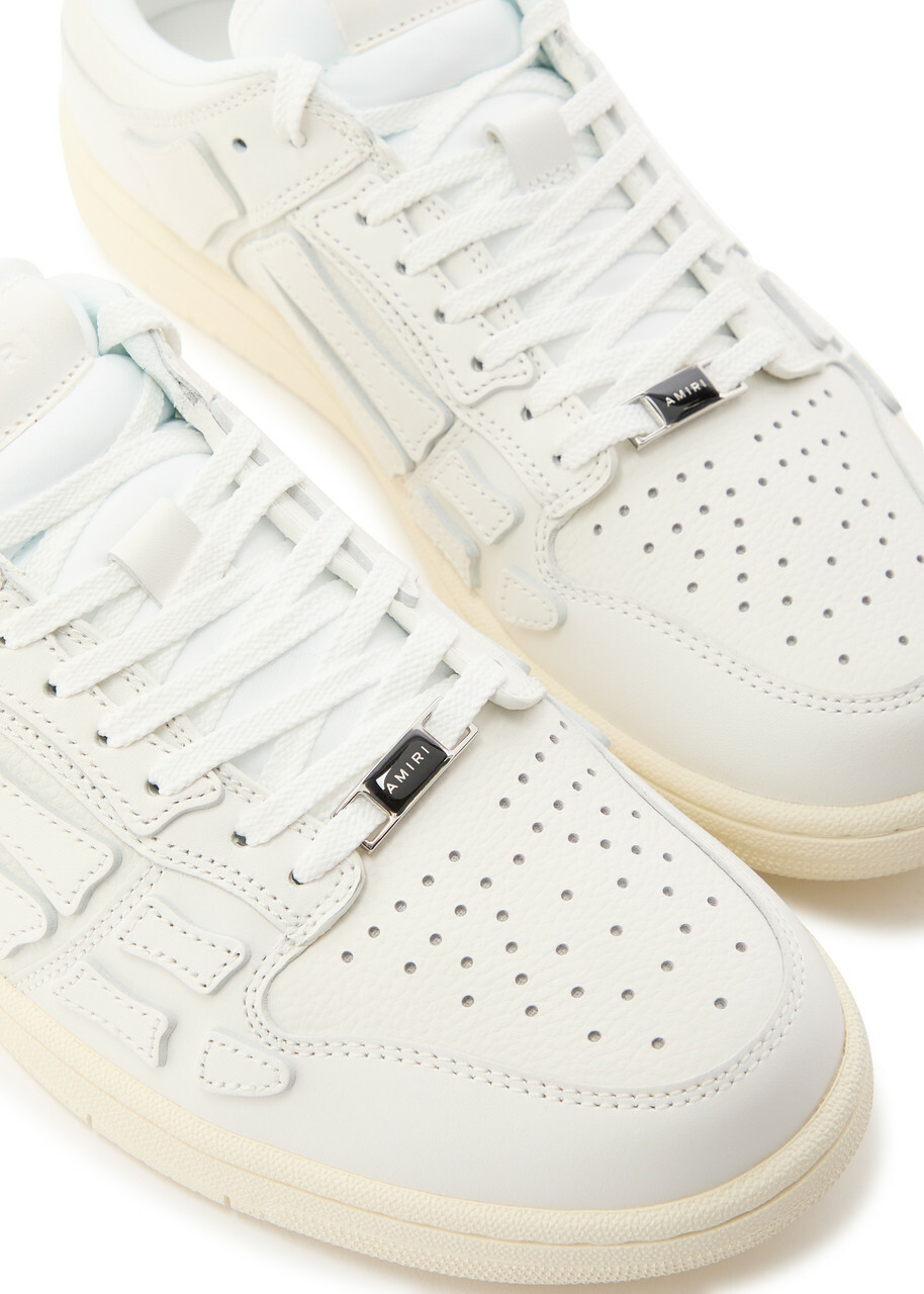 Amiri Skel Top Low Panelled Leather Sneakers White