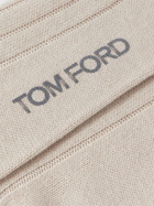 TOM FORD - Ribbed Cashmere Socks - Gray
