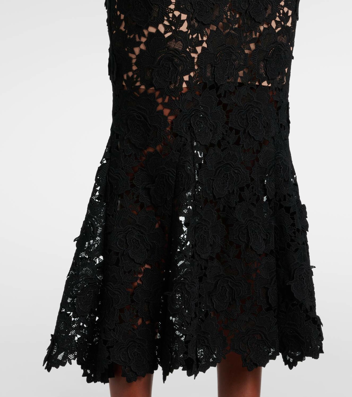 self portrait floral lace maxi dress AQUA Floral Appliqué Lace Midi Sheath Dress – DGFOutlet main image 0