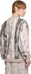 RCOS Off-White & Taupe 'RC Outdoor Supply' Logo Embroidered Sweatshirt