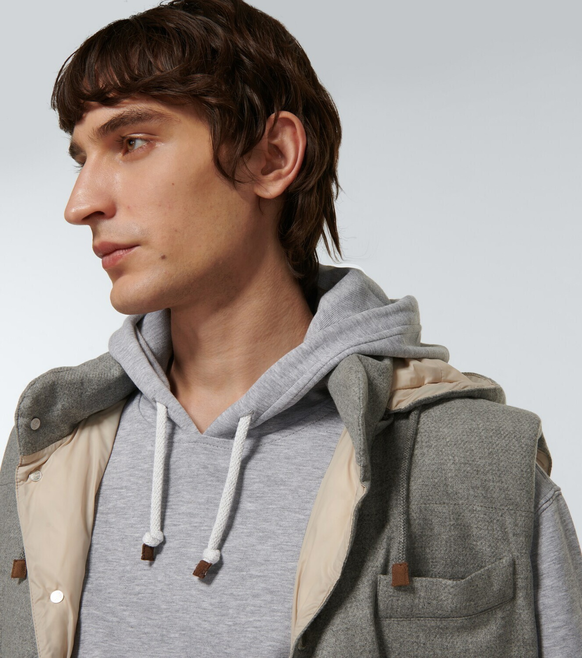 Brunello Cucinelli Cotton-blend jersey hoodie