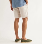 FRESCOBOL CARIOCA - Felipe Linen and Cotton-Blend Drawstring Shorts - Neutrals