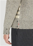 Thom Browne - 4 Bar Intarsia Sweater in Grey