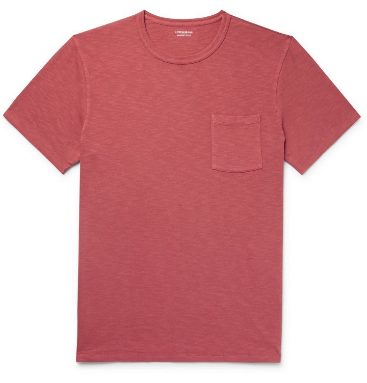 Photo: J.Crew - Garment-Dyed Slub Cotton-Jersey T-Shirt - Brick