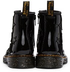 Dr. Martens Baby Black Patent 1460 Glitter Star Boots