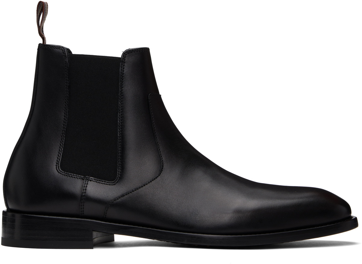 Paul Smith Black Leather Lawson Chelsea Boots