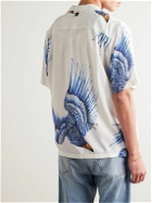 Rag & Bone - Avery Convertible-Collar Printed Voile Shirt - White