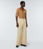 King & Tuckfield - Striped virgin wool bowling shirt