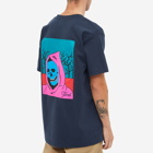 Tired Skateboards Men's Creepy Skull T-Shirt in Blue