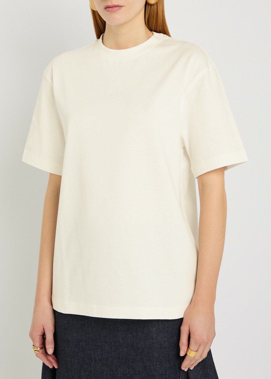 Jacquemus Le T-shirt De Collection Embroidered Cotton T-shirt Beige