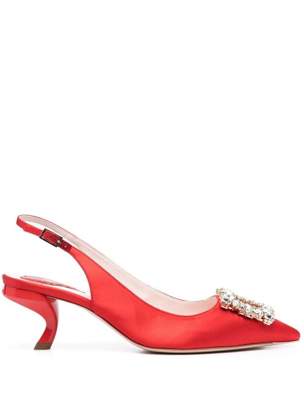 ROGER VIVIER - Virgule Satin Slingback Pumps Roger Vivier