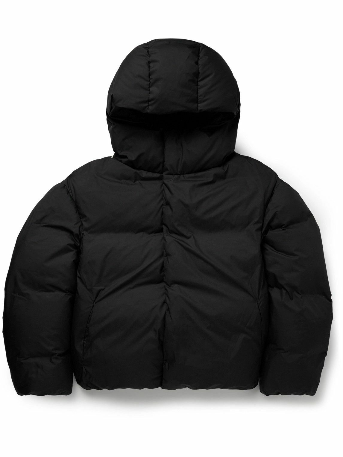 【AMOMENTO】24fw CROPPED DOWN PUFFER AMOMENTO Off-White Hooded Down Puffer Jacket AMOMENTO