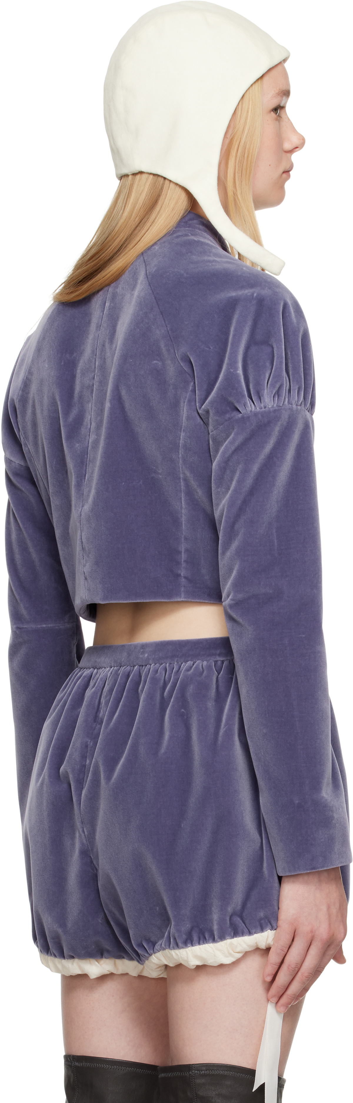 COLLEEN ALLEN Purple Velvet Bodice Jacket