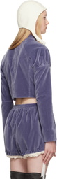 COLLEEN ALLEN Purple Velvet Bodice Jacket