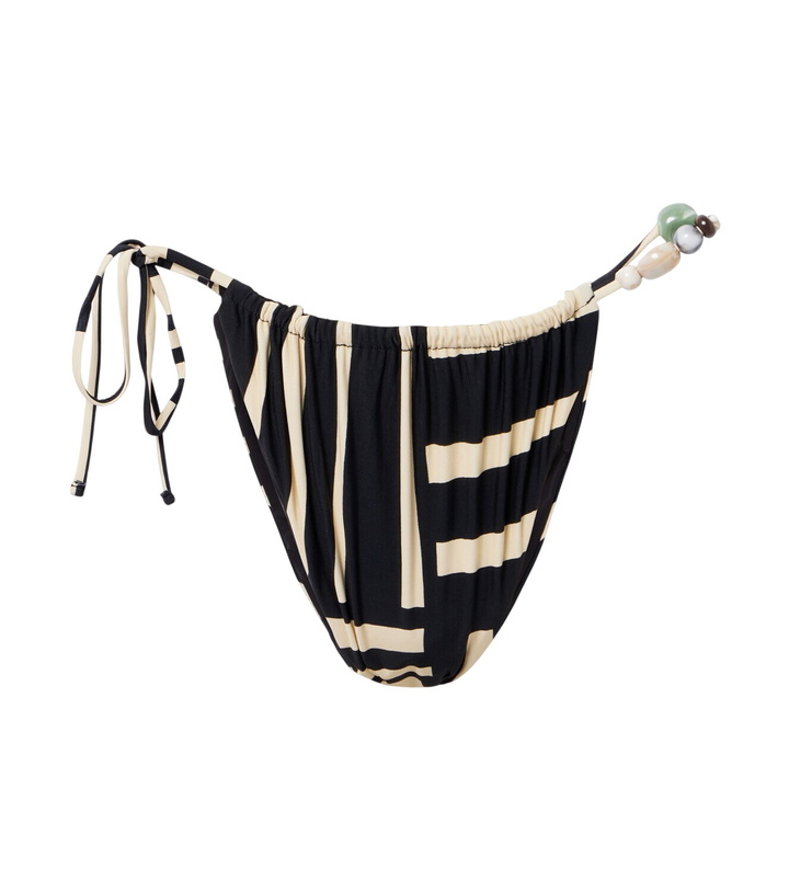 Photo: SIR Embellished striped bikini bottoms