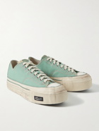 Visvim - Skagway Distressed Canvas Sneakers - Blue