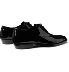 SAINT LAURENT - Wyatt Patent-Leather Derby Shoes - Black
