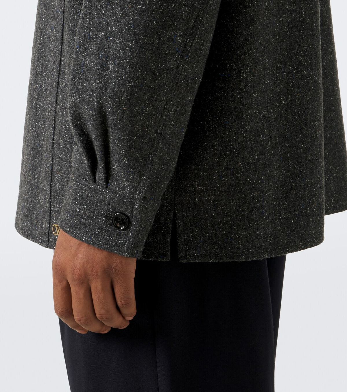 Valentino VLogo wool and silk-blend overshirt