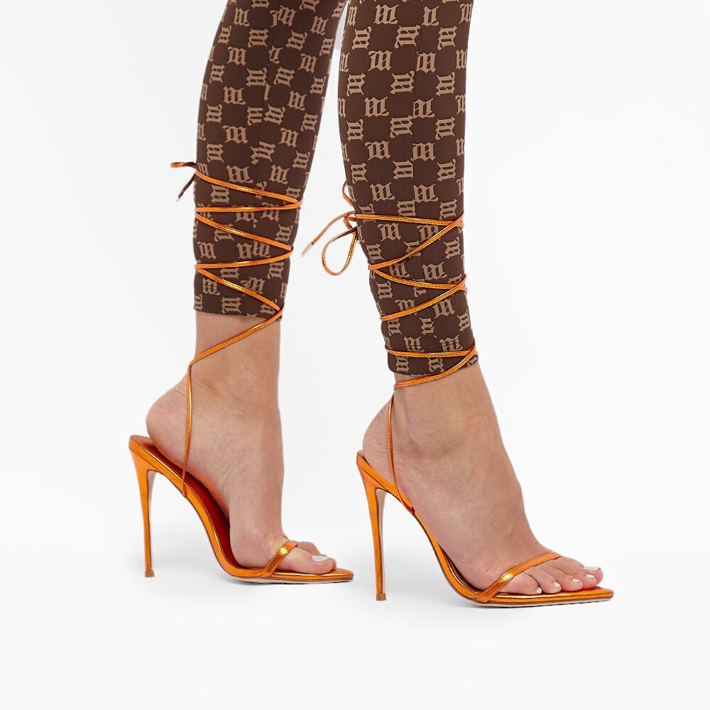 Femme LA Women's London Lace Up Sandal Heel in MtllcOrng