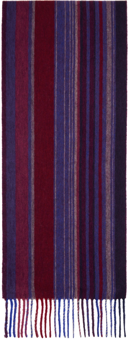 PS by Paul Smith Red & Purple Trent Stripe Scarf