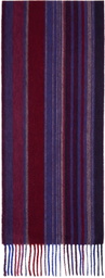 PS by Paul Smith Red & Purple Trent Stripe Scarf