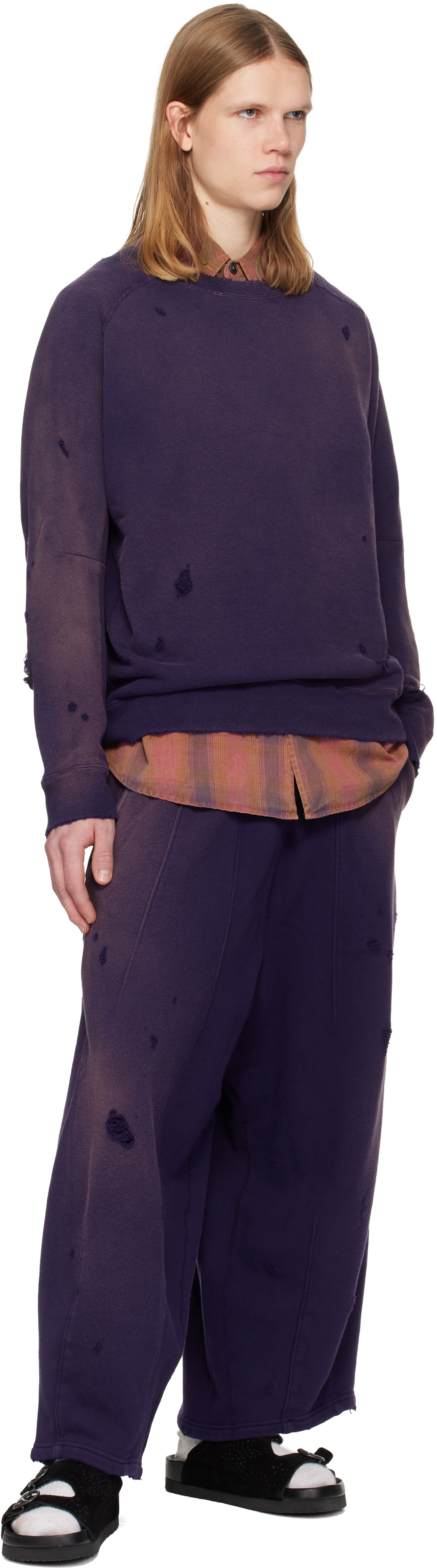 d*w様 Needles スウェットダークパープル NEEDLES Purple Darts Sweatshirt Needles