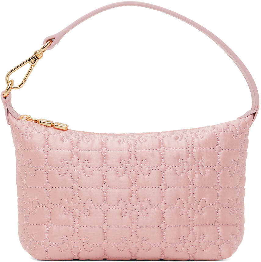 全国送料無料ギフト GANNI Pink Small Butterfly Pouch Satin Bag GANNI バッグ