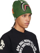 BAPE Green 2nd Shark Knit Beanie