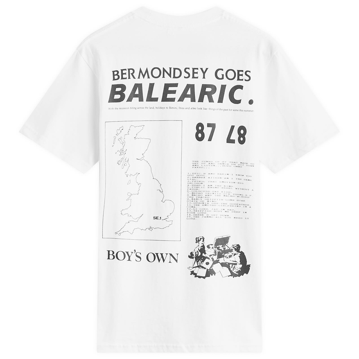 Boys Own Men's Bermondsey 1987 T Shirt in White
