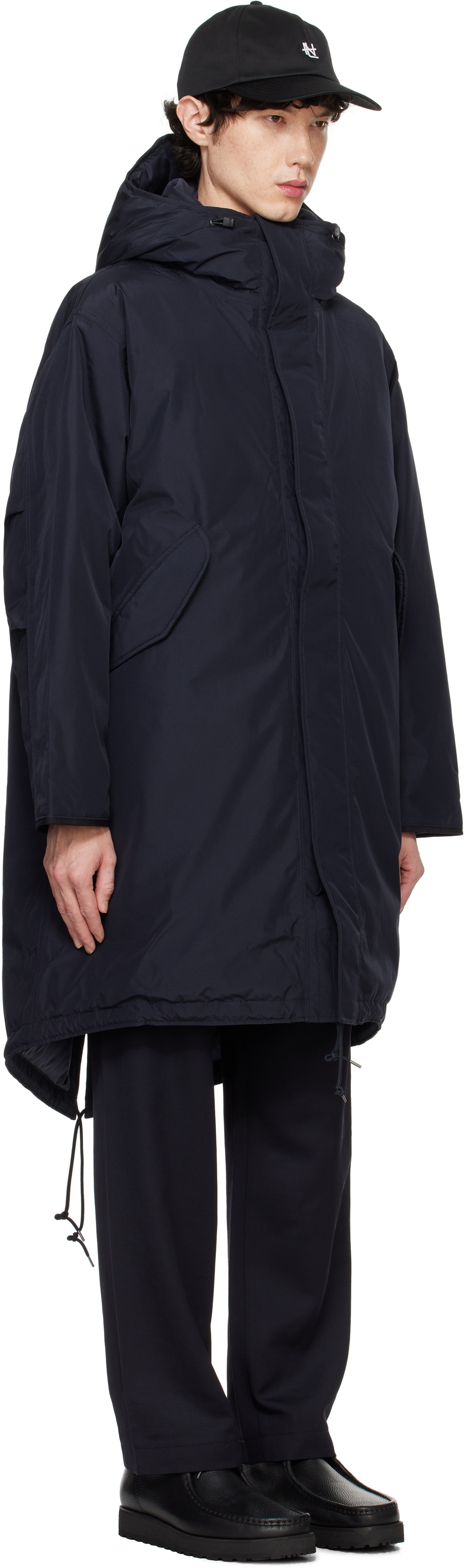 nanamica Navy GORE-TEX Long Down Coat Nanamica