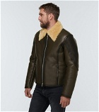 Our Legacy - Shearling-trimmed leather jacket