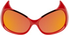 Balenciaga Red Gotham Cat Sunglasses